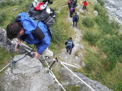 013-Abstieg in den Floitengrund ueber eine Leiter
